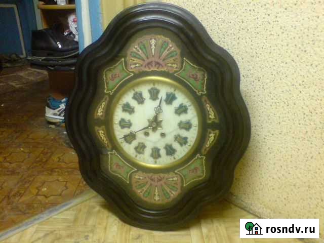 Часы настенные, с боем, старинные, 19 век Санкт-Петербург - изображение 1