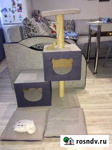 Когтеточка с домиками до кошек foxie Москва - изображение 1