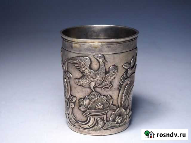 Стакан. Серебро 84 пробы. 74 гр. 1771 г. Орнамент Санкт-Петербург - изображение 1