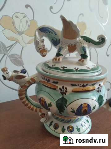 Кружка шкатулка гжель майолика Электросталь - изображение 1