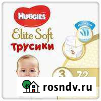Huggies Elite Soft трусики 3 (6-11 кг), 72 шт Пермь - изображение 1