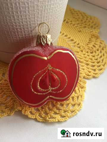 Елочная игрушка «Яблоко» Чехия Екатеринбург - изображение 1