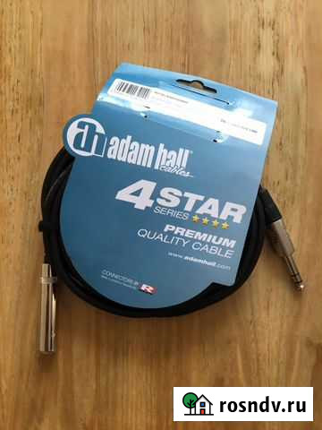 Кабель Adam Hall jack 6.3 папа-мама 6 метров Калининград - изображение 1