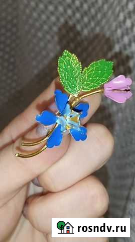 Брошь Чехия эмаль винтаж Красноярск - изображение 1