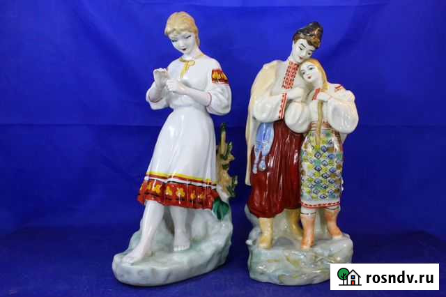 2 фарфор статуэтки о любви Майская ночь Украинка Донецк - изображение 1
