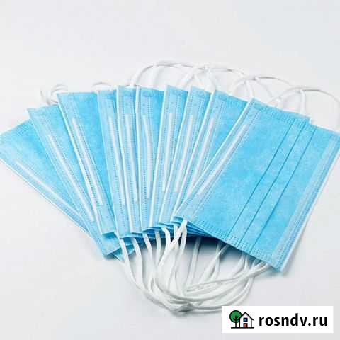 Маски одноразовые голубые, 50 шт Барнаул - изображение 1