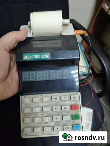 Калькулятор электрический Меркурий 115ф с печатью Москва - изображение 1
