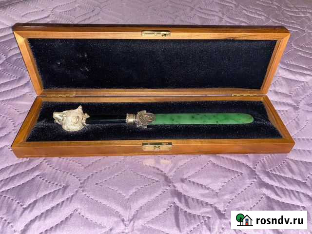 Нефритовый нож газпром с головой медведя Сертолово - изображение 1