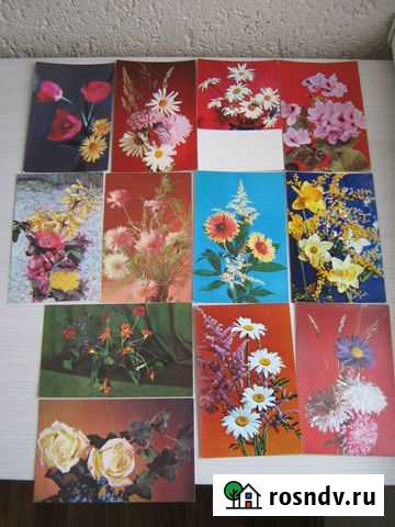 Открытки чистые Цветы в букете СССР Казань - изображение 1