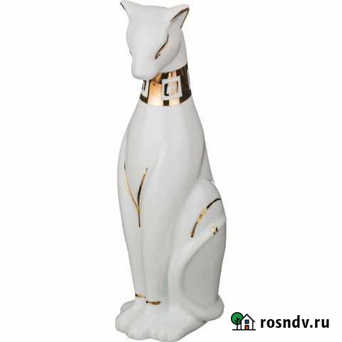 Белая Кошка - Китайский фарфор Статуэтка Ru*001 Москва - изображение 1