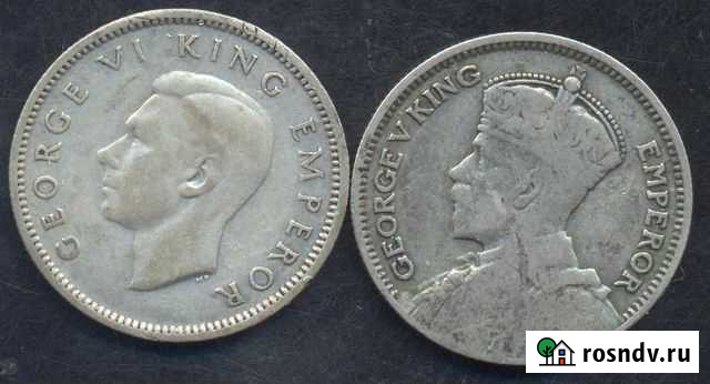 Новая Зеландия 6 пенсов 1934,1946 г. Серебро Пенза - изображение 1