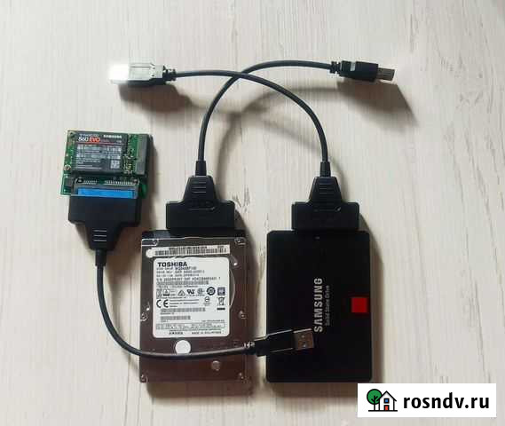 Переходники HDD/SSD SATA - USB 3.0/2.0. 600 мб/с Мурино - изображение 1