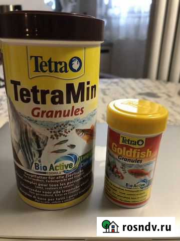 Корм для рыб Tetra гранулы и декор аквариума Москва - изображение 1