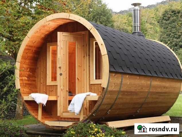 Баня-бочка круглая 6 метров из кедра Улан-Удэ - изображение 1