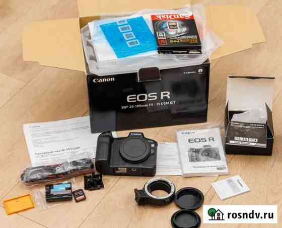 Canon EOS R+адаптер EF-RF, L-plate, LP-E6, SanDisk Архангельск