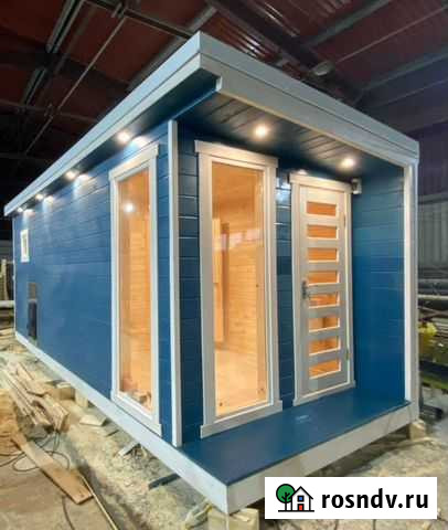 В наличии Каркасно-щитовая баня 2,3*6м Барнаул - изображение 1