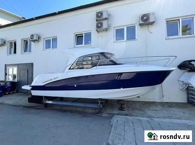 Катер hammertone 25 HT, белый с синей полосой Владивосток - изображение 1