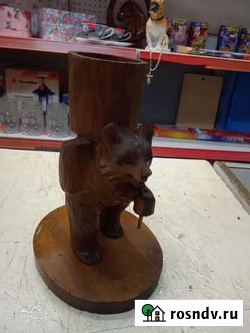 Резной медведь из дерева Кострома - изображение 1