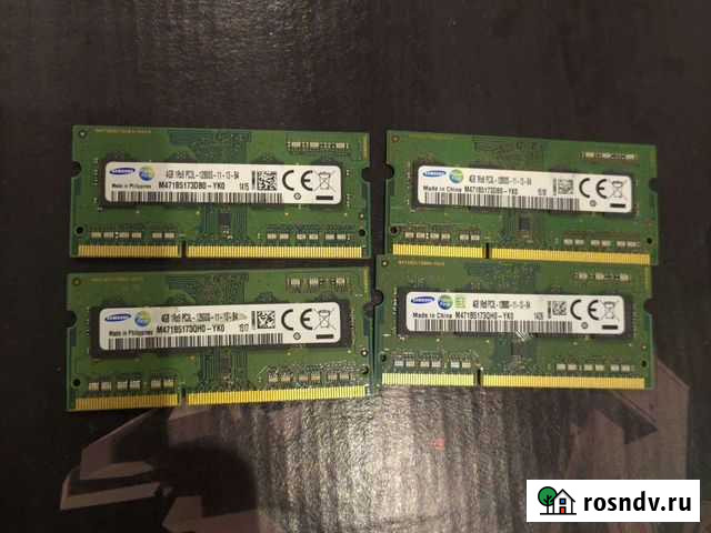 Ddr3l sodimm 4gb 1600mhz 4шт Ульяновск - изображение 1