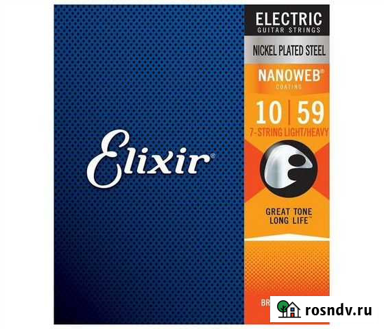 Струны для 7стр электрогитары Elixir 12074 nanoweb Иркутск - изображение 1