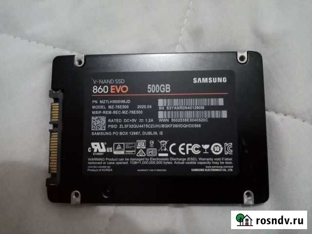 Ssd samsung 860 evo 500gb Чебоксары - изображение 1