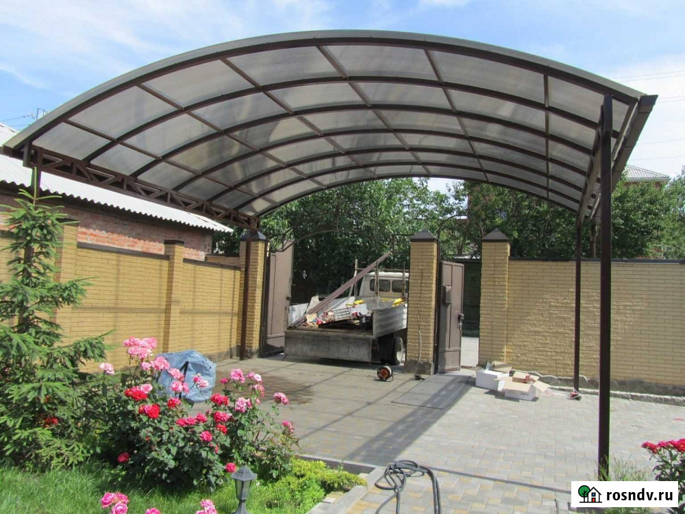 Навесы из поликарбоната в Воскресенске Егорьевске Бронницы Воскресенск - изображение 1