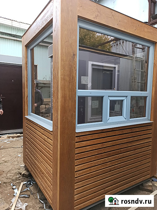 Пост охраны размеры 1, 6х1, 6х2, 5 м стиль «Эко» изготовление Москва - изображение 1