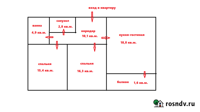2-комнатная квартира, 68 м², 2/16 эт. на продажу в Екатеринбурге Екатеринбург - изображение 4