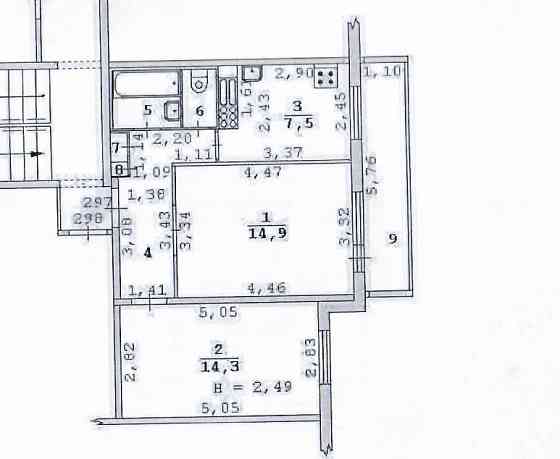 2-комнатная квартира, 47.3 м², 9/9 эт. на продажу в Екатеринбурге Екатеринбург