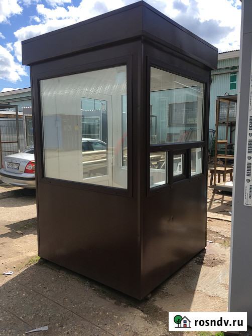 Кассовая будка 1, 5х1, 5х2, 5м, новая, утепленная, три окна, железная дверь Москва - изображение 1