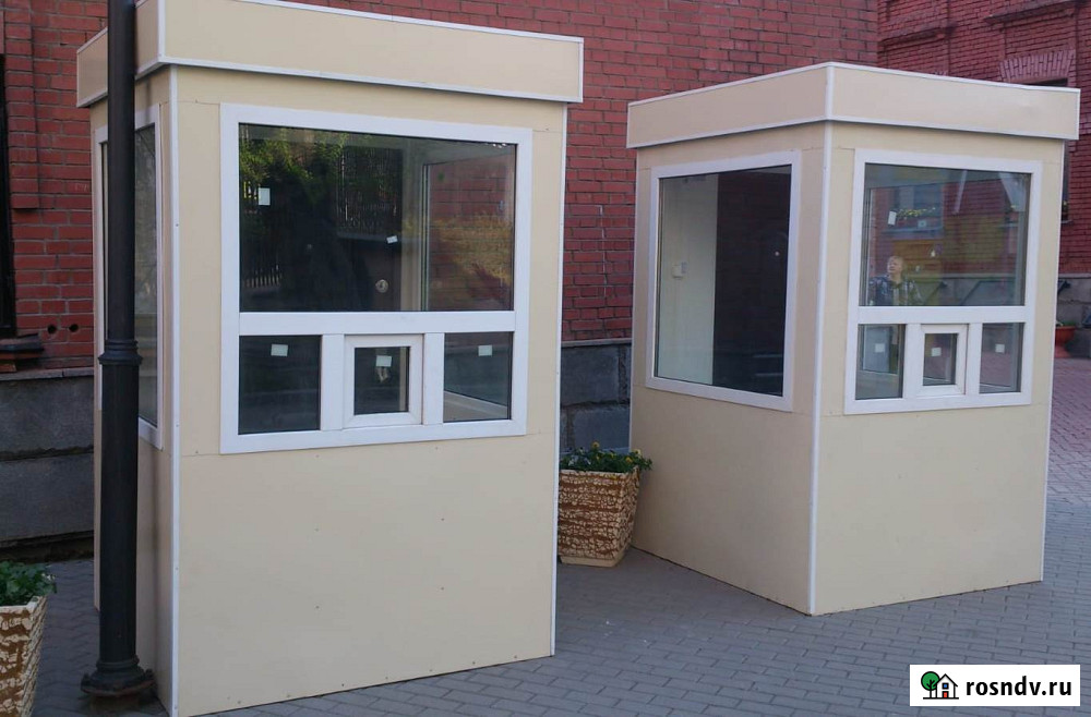 Кассовая будка 1, 5х1, 5х2, 5м, новая, утепленная, три окна, железная дверь Москва - изображение 3