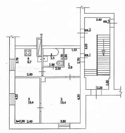 2-комнатная квартира, 42.8 м², 1/2 эт. на продажу в Армавире Армавир