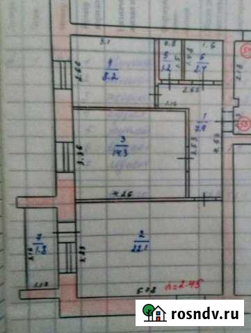 2-комнатная квартира, 56 м², 1/5 эт. на продажу в Краснослободске Республики Мордовия Краснослободск - изображение 1