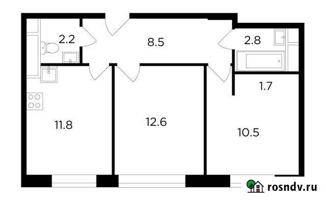 2-комнатная квартира, 50 м², 10/22 эт. на продажу в Московском Московской области Московский - изображение 1