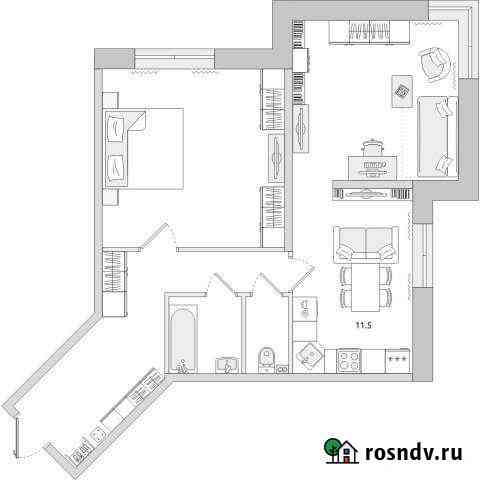 3-комнатная квартира, 58 м², 1/24 эт. на продажу в Санкт-Петербурге Санкт-Петербург
