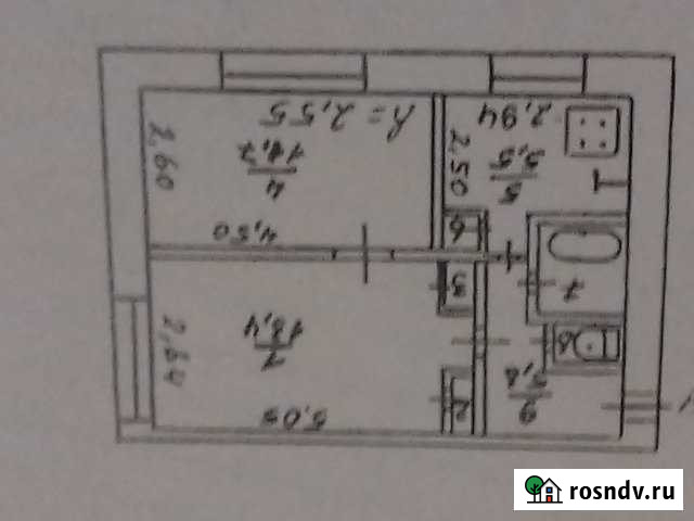 2-комнатная квартира, 41 м², 1/4 эт. на продажу в Волосово Волосово - изображение 1