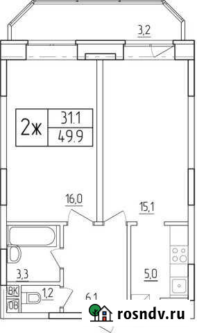2-комнатная квартира, 49 м², 5/17 эт. на продажу в Сергиевом Посаде Сергиев Посад - изображение 1