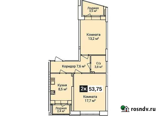 2-комнатная квартира, 53 м², 3/5 эт. на продажу в Агрызе Агрыз - изображение 1