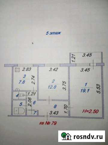 2-комнатная квартира, 52 м², 5/5 эт. на продажу в Тейково Тейково - изображение 1