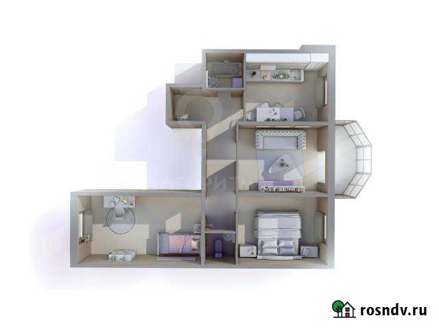 3-комнатная квартира, 68 м², 4/8 эт. на продажу в Романовке Романовка - изображение 1