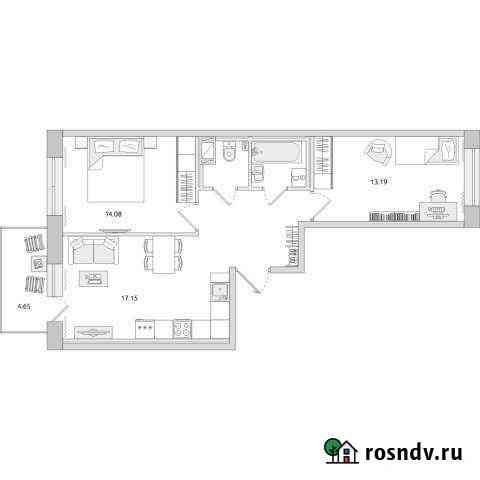 3-комнатная квартира, 61 м², 6/17 эт. на продажу в Санкт-Петербурге Санкт-Петербург