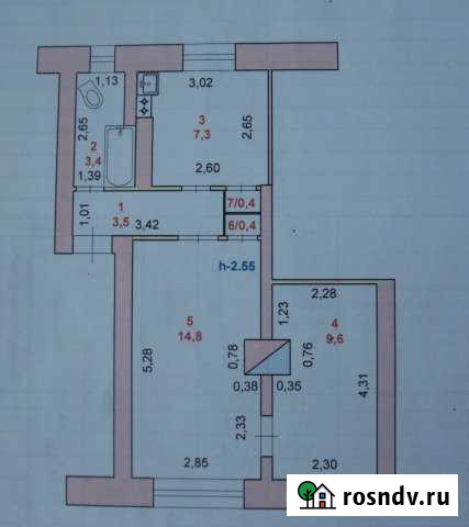 2-комнатная квартира, 39 м², 1/2 эт. на продажу в Козьмодемьянске Козьмодемьянск - изображение 1
