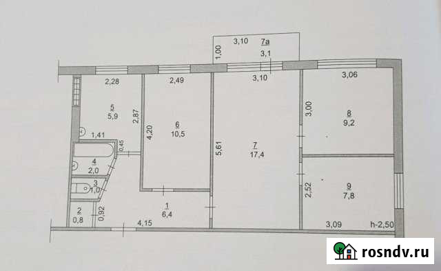 4-комнатная квартира, 61 м², 5/5 эт. на продажу в Зверево Зверево - изображение 1