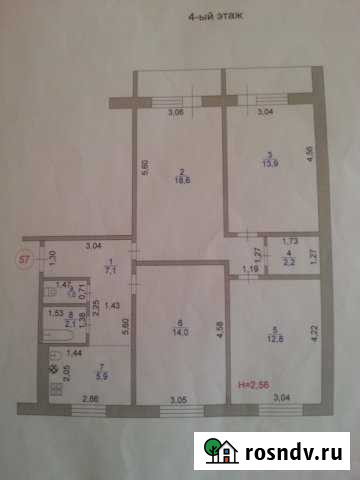 4-комнатная квартира, 78 м², 4/4 эт. на продажу в Ялге Ялга - изображение 1