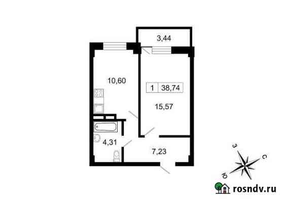1-комнатная квартира, 38 м², 6/10 эт. на продажу в поселке Свердлова Свердлова