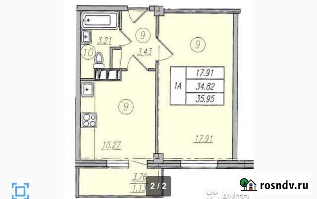 1-комнатная квартира, 38 м², 1/9 эт. на продажу в Новочебоксарске Новочебоксарск - изображение 1