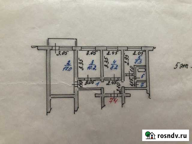 3-комнатная квартира, 56 м², 5/5 эт. на продажу в Фурманове Фурманов - изображение 1