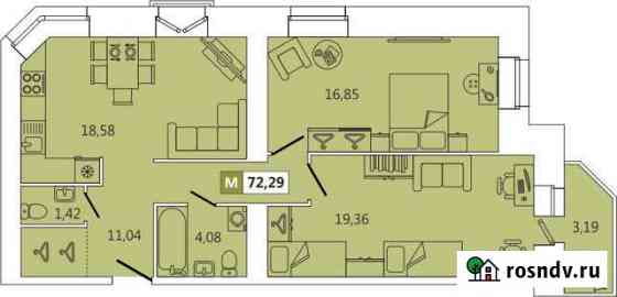 2-комнатная квартира, 72 м², 2/4 эт. на продажу в Архангельске Архангельск