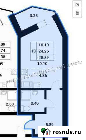 Квартира-студия, 25 м², 10/16 эт. на продажу в Романовке Романовка - изображение 1