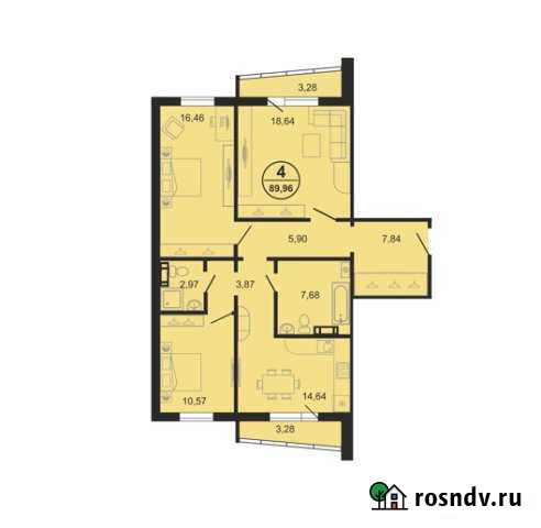 4-комнатная квартира, 90 м², 3/11 эт. на продажу в Челябинске Челябинск - изображение 1